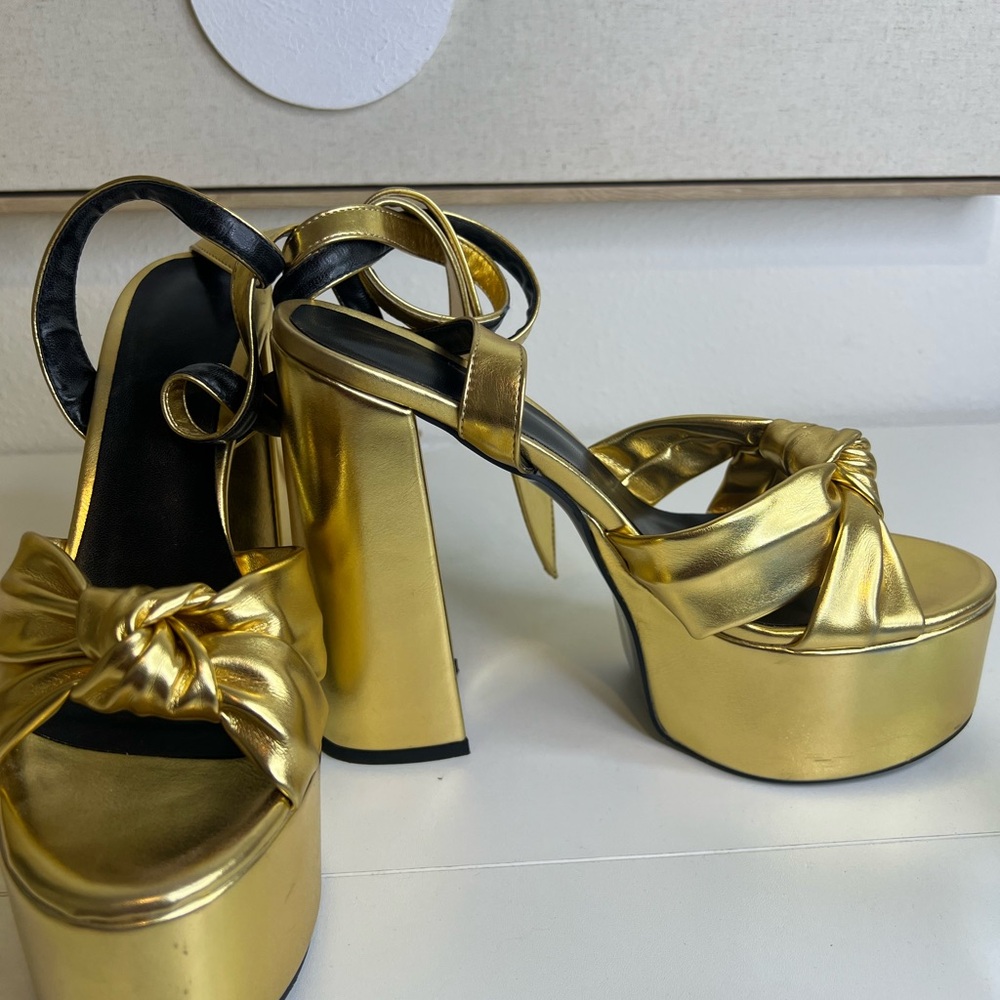 Glamorous Gold Platform Heels